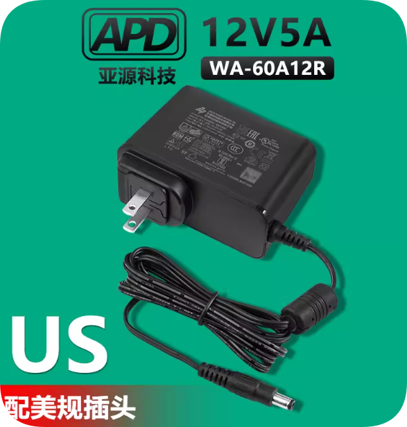 *Brand NEW*12V 5A US Plug Power Adapter for APD WA-60A12R Replacement Power Supply